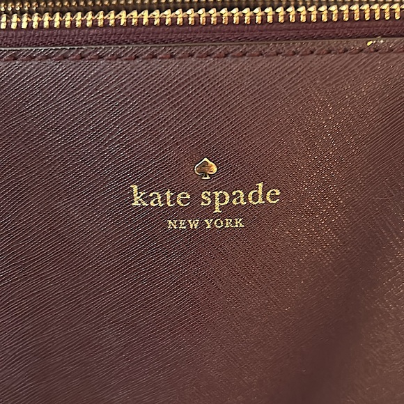 Kate Spade Luxurious Dark Wine Purple Large Leather Tote Bag 🌸🌸 - Picture 3 of 13